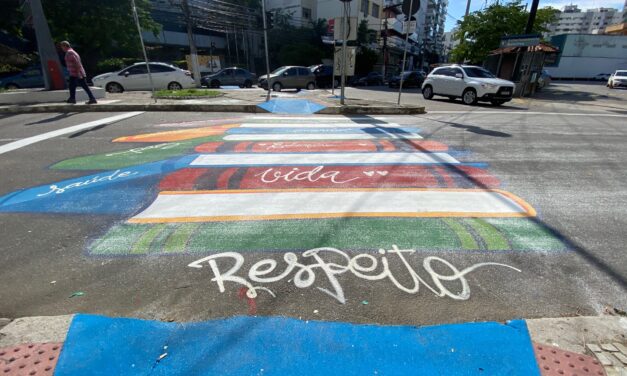 Movimento Maio Amarelo transforma faixas de pedestres em obras de arte em Niterói