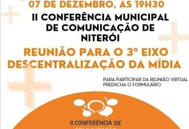 Conferência Municipal de Comunicação marca encontro online  para o dia 7/12