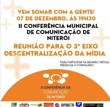 Conferência Municipal de Comunicação marca encontro online  para o dia 7/12