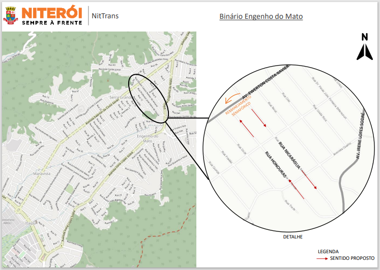 Engenho do Mato terá sistema binário de trânsito em área escolar