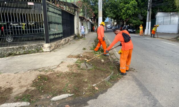 Companhia de Limpeza de Niterói (Clin) intensifica serviço de limpeza na Zona Norte da cidade