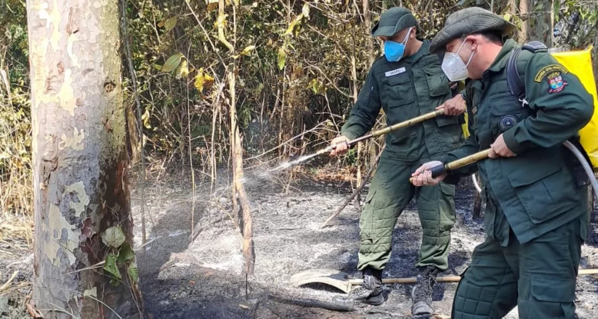 Guarda Ambiental de Niterói controla incêndio no Parque da Cidade