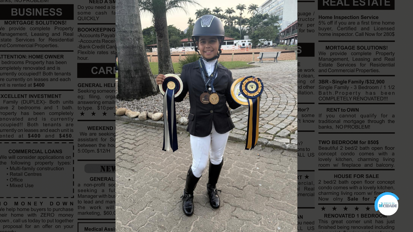 Menina, de 10 anos, lidera ranking da Sociedade Hípica Brasileira